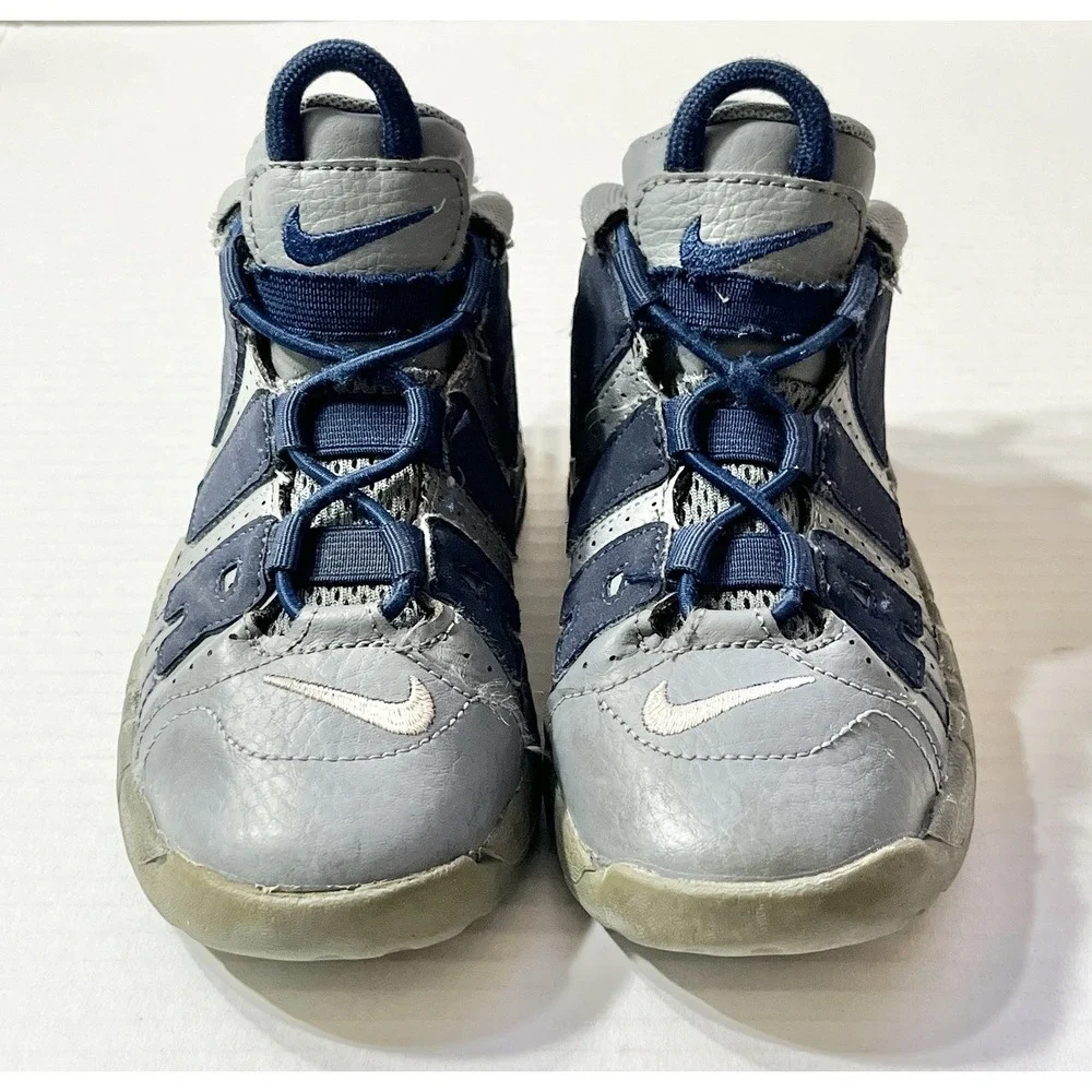 Nike Air More Uptempo TD Sneakers 10C Georgetown Hoyas Gray Blue DM3319-009 M‎